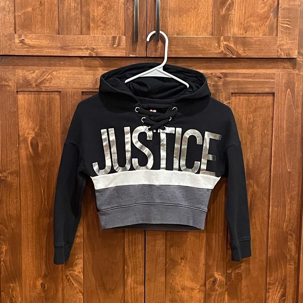 Justice Crop Hoodie